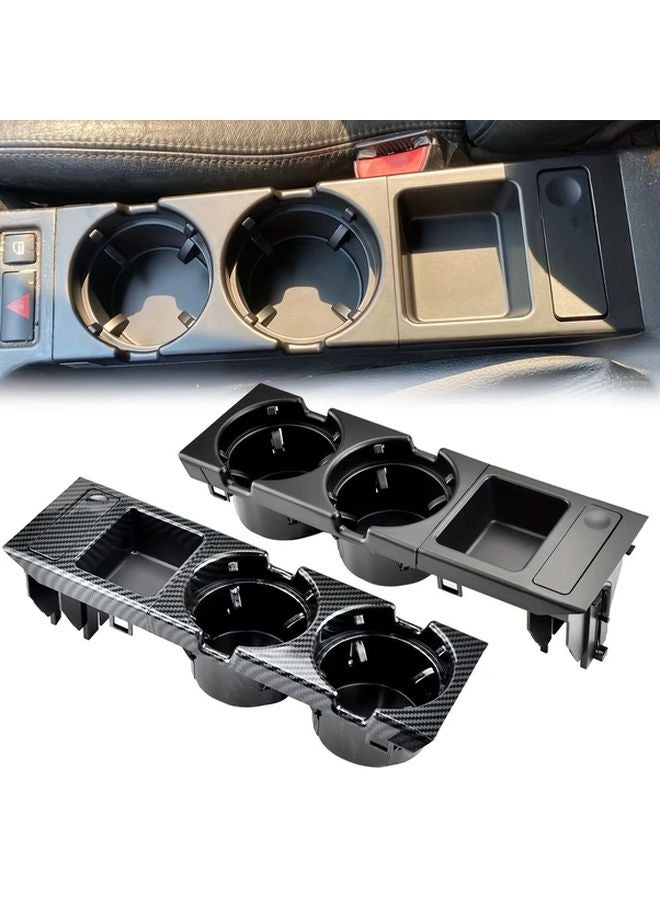 BMW 3 Series E46 1998 2006 Carbon Fiber Pattern Center Console Cup Holder Bottle Rack Coin Tray - Image 4